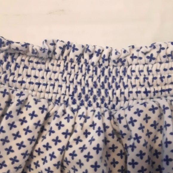 Girls size4 skirt joe fresh fit n flare style skort shorts underneath white blue - Picture 3 of 9